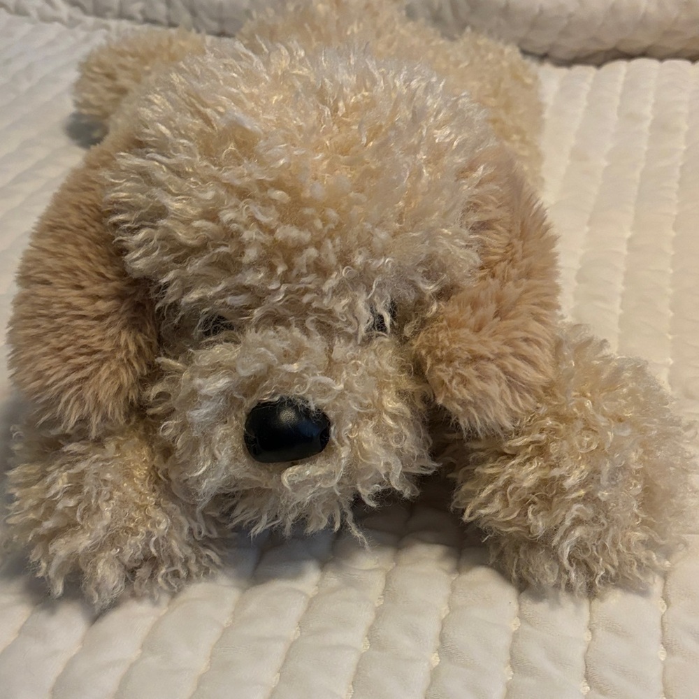 FAO Schwarz Plush Dog Toy - Cream and Tan
